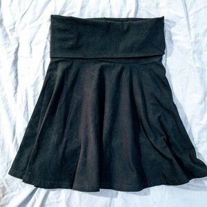 M American Apparel Black Mini Skater Circle Skirt